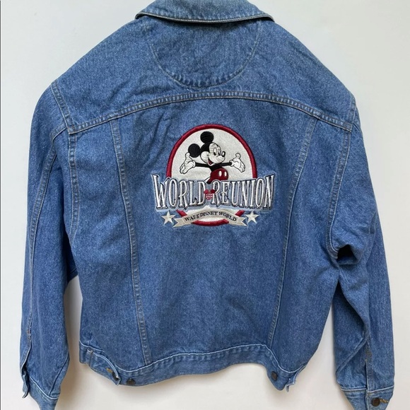 Vintage 1996 Walt Disney World Reunion Denim Jean Jacket Mens Sz M